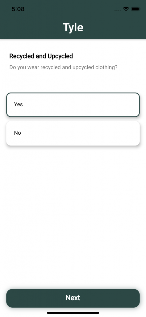 Tyle App Style Preferences